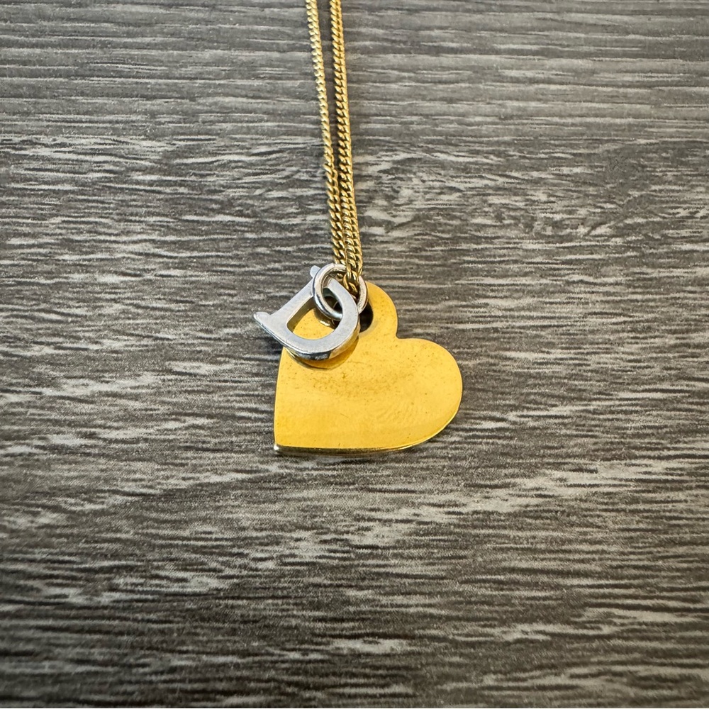 Dior Gold Heart Charm Necklace - Picture 2 of 5